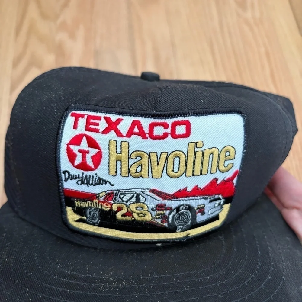 1980's Davey Allison #28 Texaco Havoline Snapback NASCAR Hat USA Made Patch
